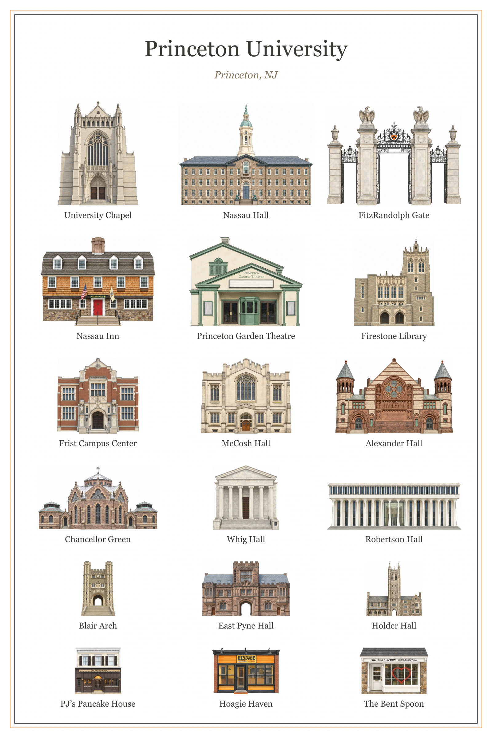Princeton University college poster
