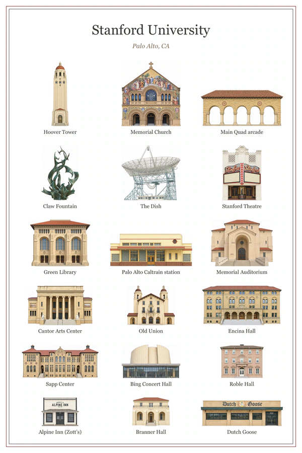 Stanford University college poster