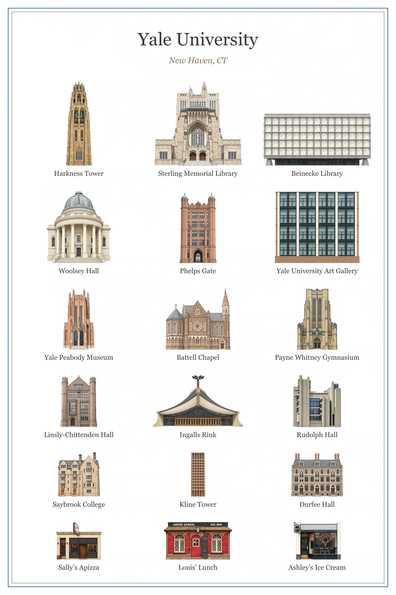 Yale University college poster